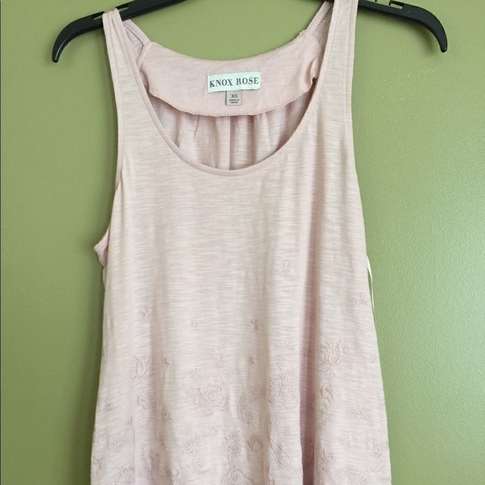 KNOX Rose Tank with embroidery